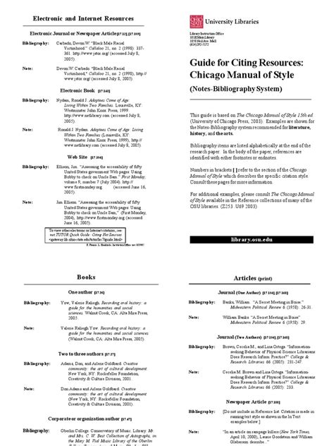 Chicago Manual Of Style Library Science Citation