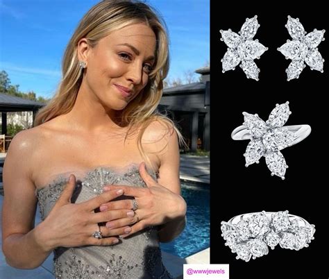 Kaley Cuoco And Her Harry Winston Jewelry At 2021 Golden Globe Awards