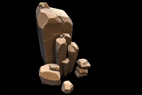 3d Model Stone Vr Ar Low Poly Cgtrader