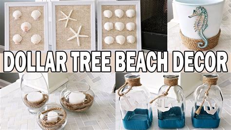 Dollar Tree Diy Coastal Beach Decor 🌊 Nautical Decor Coastal Beach Decor Diy Beach Decor