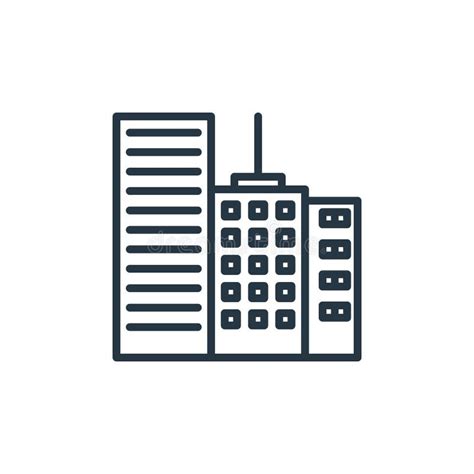 Building Icon Vector From Building Concept Thin Line Illustration Of