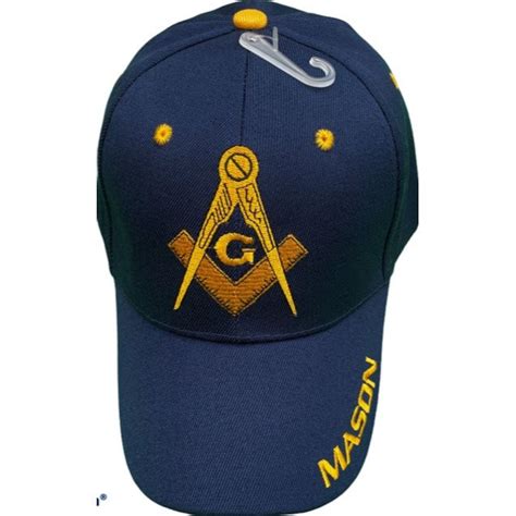 Masonic Mason Emblem Blue Adjustable Baseball Hat New Etsy