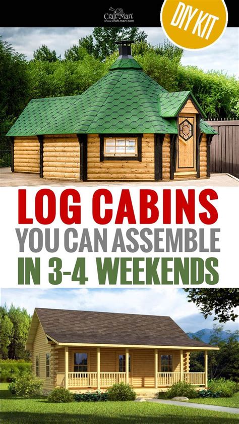 Tiny Log Cabin Kits Easy Diy Project Pre Built Cabins Log Cabin