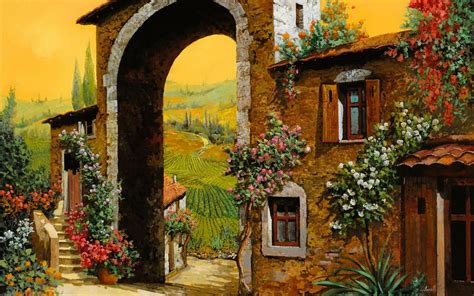 Painting Of Tuscany Italy