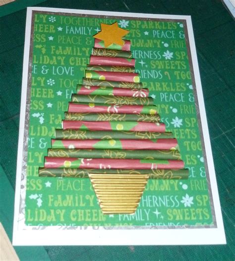 Christmas Tree Rolled Up Paper Handmade Christmas Cards Christmas