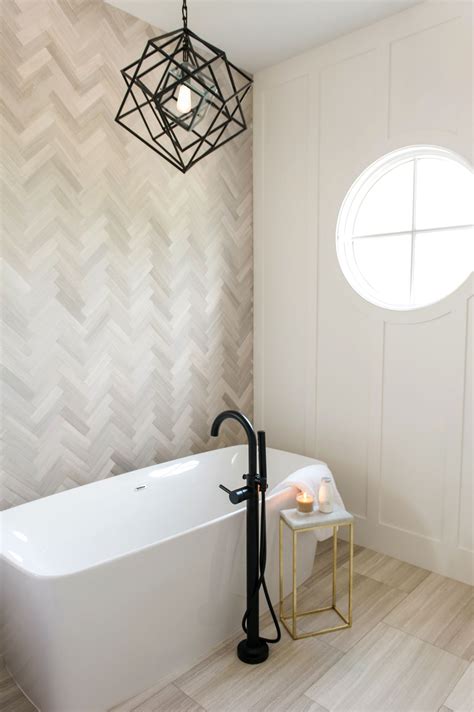 Floor & decor has top quality accent wall tile at rock bottom prices. Master bath sanctuary with herringbone marble tile accent ...