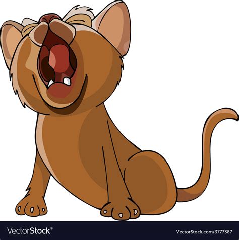 Cartoon Cat With Open Mouth Royalty Free Vector Image