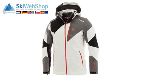 Spyder Leader Whitegreyblack Ski Jacket Men Skiwebshop Youtube