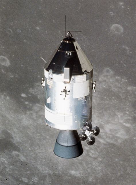 The Apollo 15 Command Module In Lunar Orbit July 30 1971 Apollo
