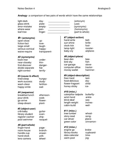 13 Best Images of Analogies Worksheets Synonyms And Antonyms - Synonyms and Antonyms Worksheets 