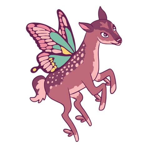 Purple Fairy Deer Character Png And Svg Design For T Shirts