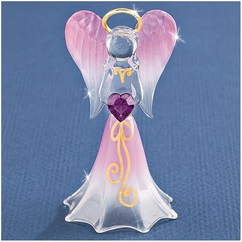 Lavender Angel W Swarovski Elements Glass Figurine