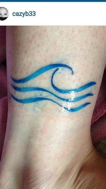 Polynesian Wave Tattoo In Blue Color Watercolor Photo Credit Cazyb33