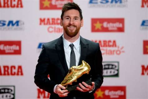 lionel messi receives 4th golden shoe as europe s top scorer soccer news india tv