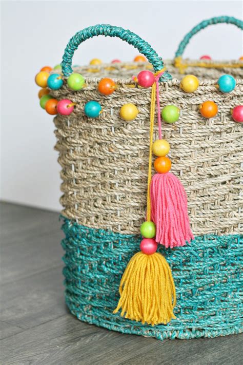 Diy Beaded Dipped Basket The Pretty Life Girls