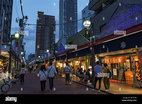 Tsukishima Monja Street Chuo Ku Tokyo Japan Stock Photo Alamy