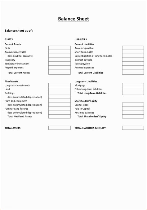 Free Personal Balance Sheet Template Of 10 Non Profit Balance Sheet