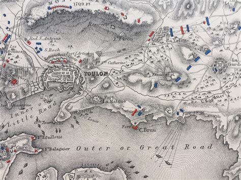 Battle Map Austrians 1875 French Available Framed Battle Of Jemappes