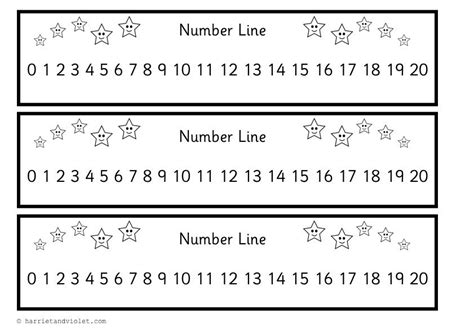 Number Lines 0 To 20