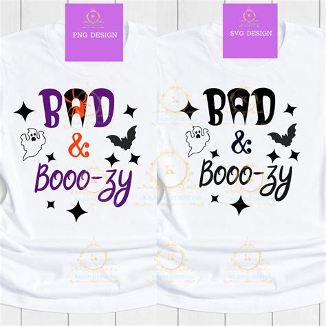 Bad And Boozy Svg Halloween Svg Boo Svg Digital Download Etsy