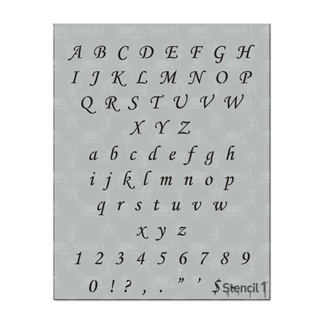 Stencil1 Corsiva Font 5 Letter Stencil 85 X 11 Lettering