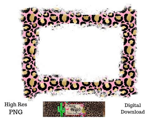 Leopard Print Background Grunge Dye Sublimation Design Digital Etsy