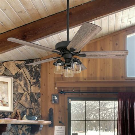 Prominence Home Farmhouse 52 Inch Aged Bronze Led Ceiling Fan With