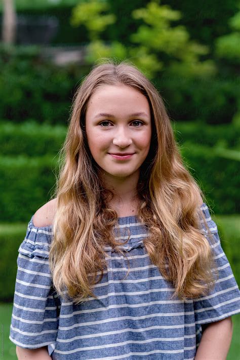 Original scans, photographs, pictures, video captures of young male stars, actors, singers, teen idols, boy celebrities, teens, entertainment news. portrait of pretty teen girl by Gillian Vann - Stocksy United