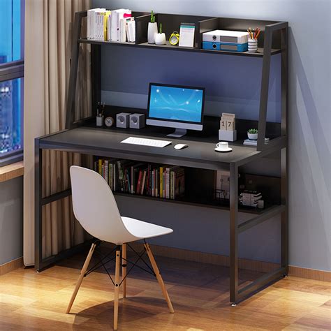 Befoka Computer Desk With Bookshelf 47 Inch Home Office