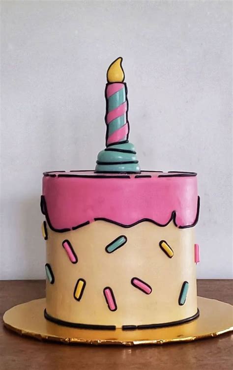 50 Cute Comic Cake Ideas For Any Occasion Vanilla Comic Cake Effect