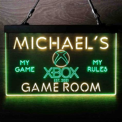 Custom Xbox My Game Room Neon Like Led Sign Fathers Day T