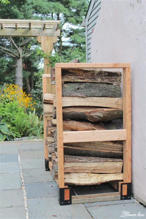 Do you need a diy firewood rack? How to Build a Easy DIY Firewood Rack with Cover for ...