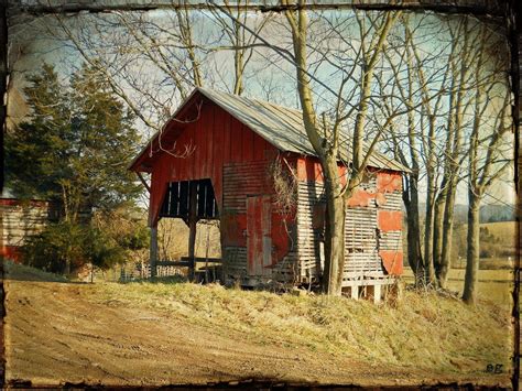 The Last Door Down The Hall Digital Photograph A Red Barn Barn Pictures Old Barns Country