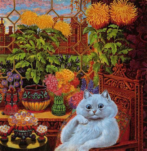Louis Wain Cat In Garden Room First Cat Illustrator Giclee Etsy Uk