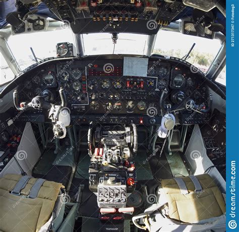 Il 62 Aircraft Dashboard View Inside The Pilot S Cabin Editorial Image