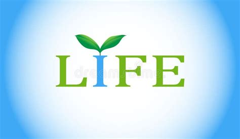 Life Word With Green Plant Stock Vector Illustration Of Nature