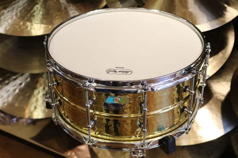 Ludwig 6 12x14 Hammered Brass Snare Drum B Stock