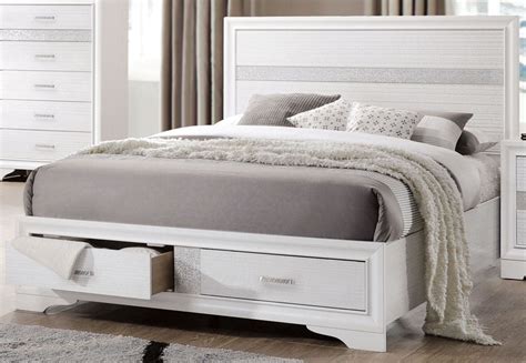 Packages make it easy to complete your bedroom without the headache of shopping for pieces separately. Miranda White Storage Platform Bedroom Set from Coaster ...