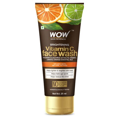 Buy Wow Skin Science Vitamin C Brightening Face Wash 25 Ml Online