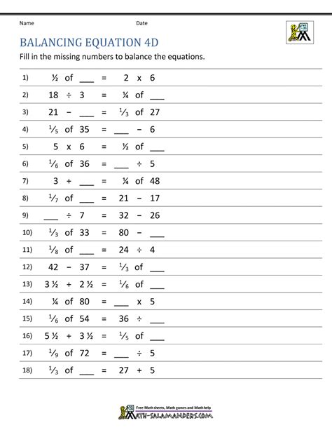 Balancing Math Equations