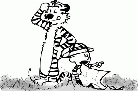 Calvin And Hobbes Free Coloring Pages Coloring Home
