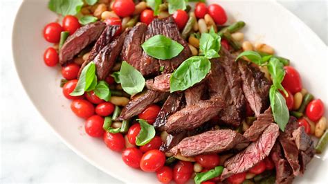 I've listed 1/2 teaspoon of salt in the ingredient list, but you could double this. Video: Skirt Steak with Warm Bean Salad | Martha Stewart