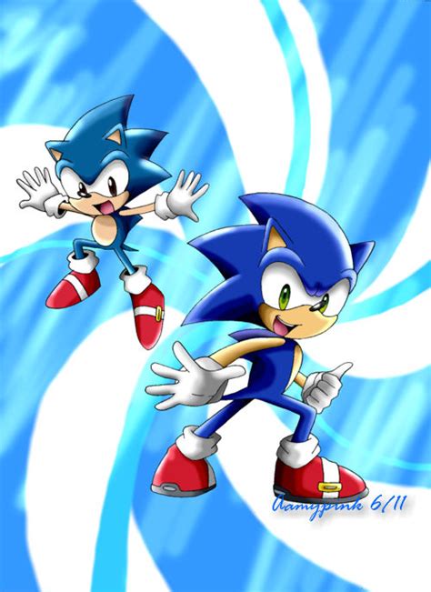 Classic And Modern Hedgehogs By Aamypink On Deviantart