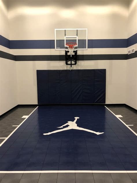 Indoor Basketball Court Plymouth Traditional Home Gym