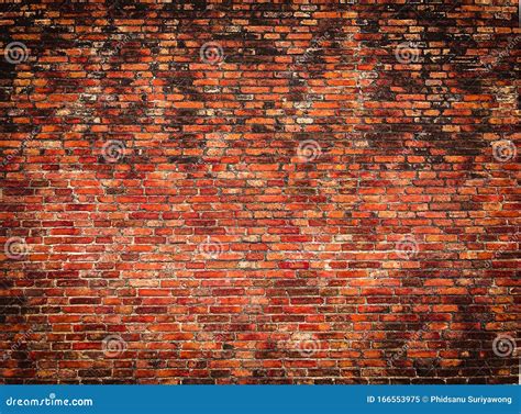 Empty Old Brick Wall Texture Painted Distressed Wall Surface Grungy
