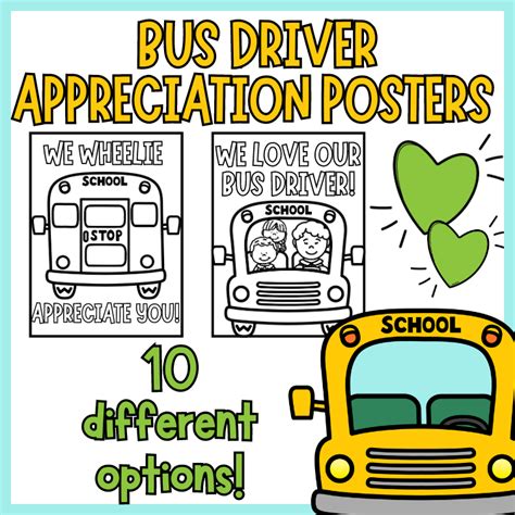 Bus Driver Appreciation Bus Driver Appreciation Bus Poster School Appreciation Bus Driver