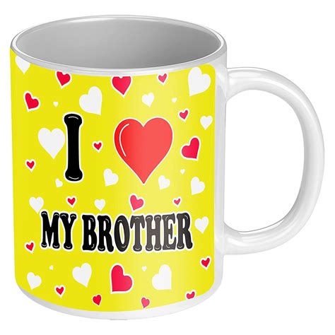 Buy Paperholic Creations I Love My Sister Ceramic Coffee Mug 330ml Or 11oz Yellow Online At