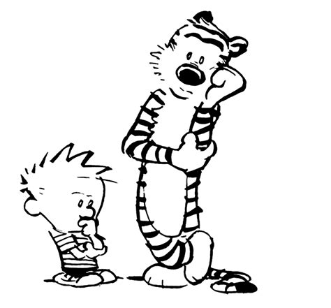 Calvin And Hobbes Printable Coloring Pages Black And White Collection