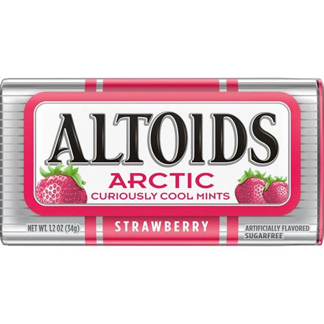 Altoids Arctic Strawberry Sugar Free Mints Single Pack 12 Ounce
