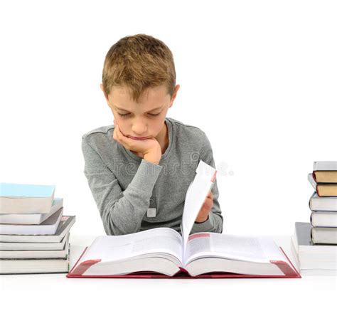 Boy Reading A Book Stock Photo Image Of Study Child 34256668